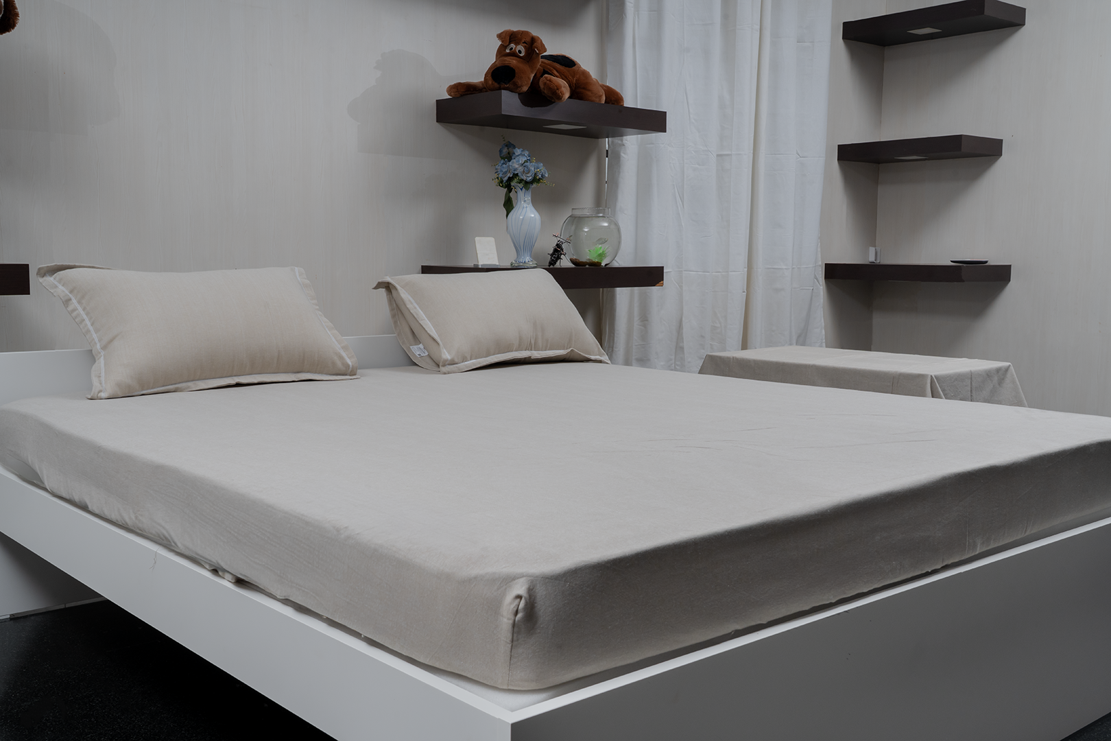 Uni  Beige -(Bedspread + 2 Pillow Covers)