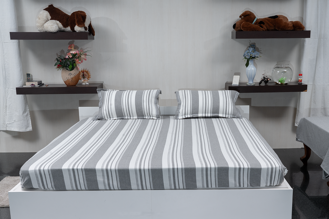 Terracool Grey – Bedspread with 2 Pillow Covers + Duvet Cover