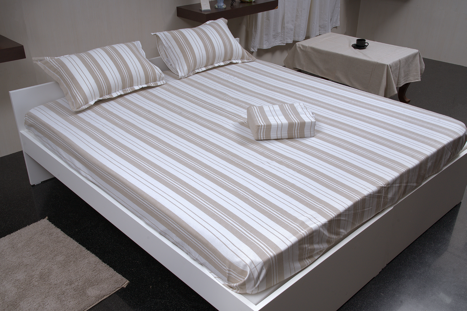 Ripple Flow Beige - (Bedspread + 2 Pillow Covers)