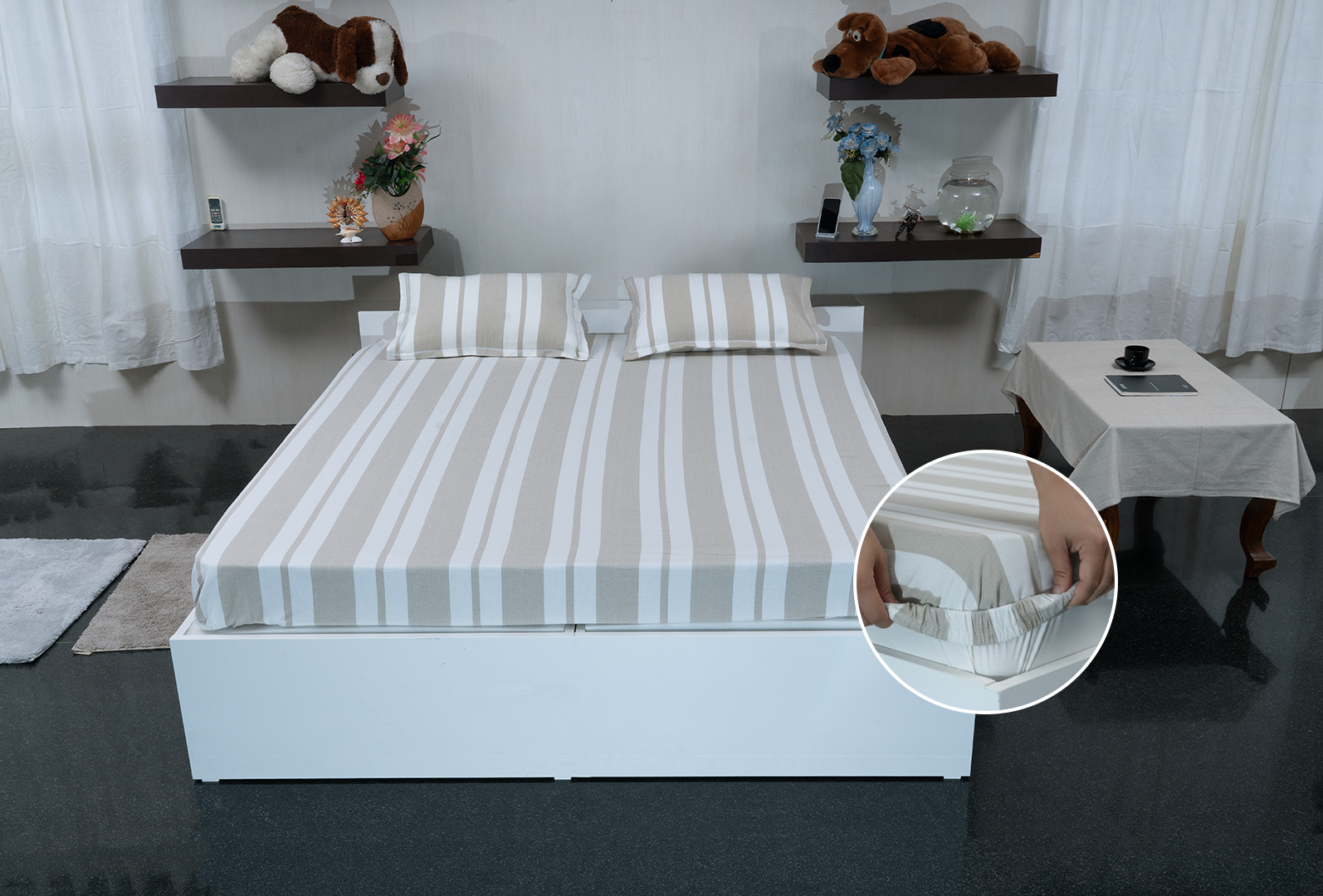 Boldrush Beige – Fitted Sheet