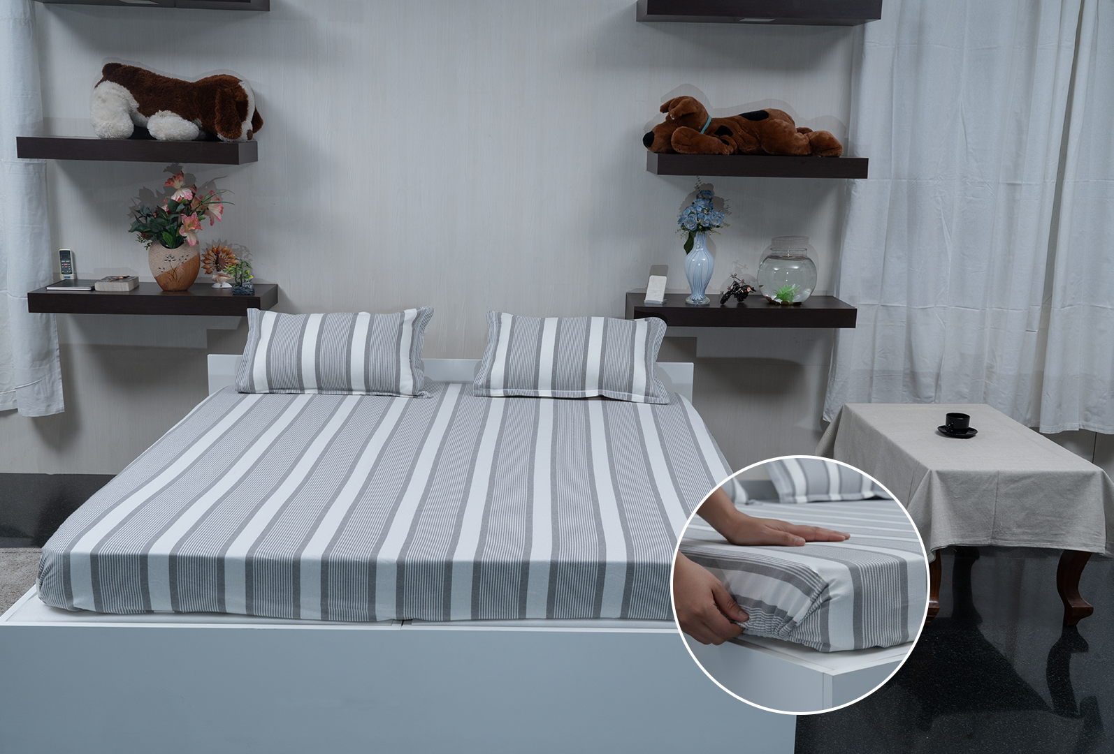 Gentle Rush Grey – Fitted Sheet