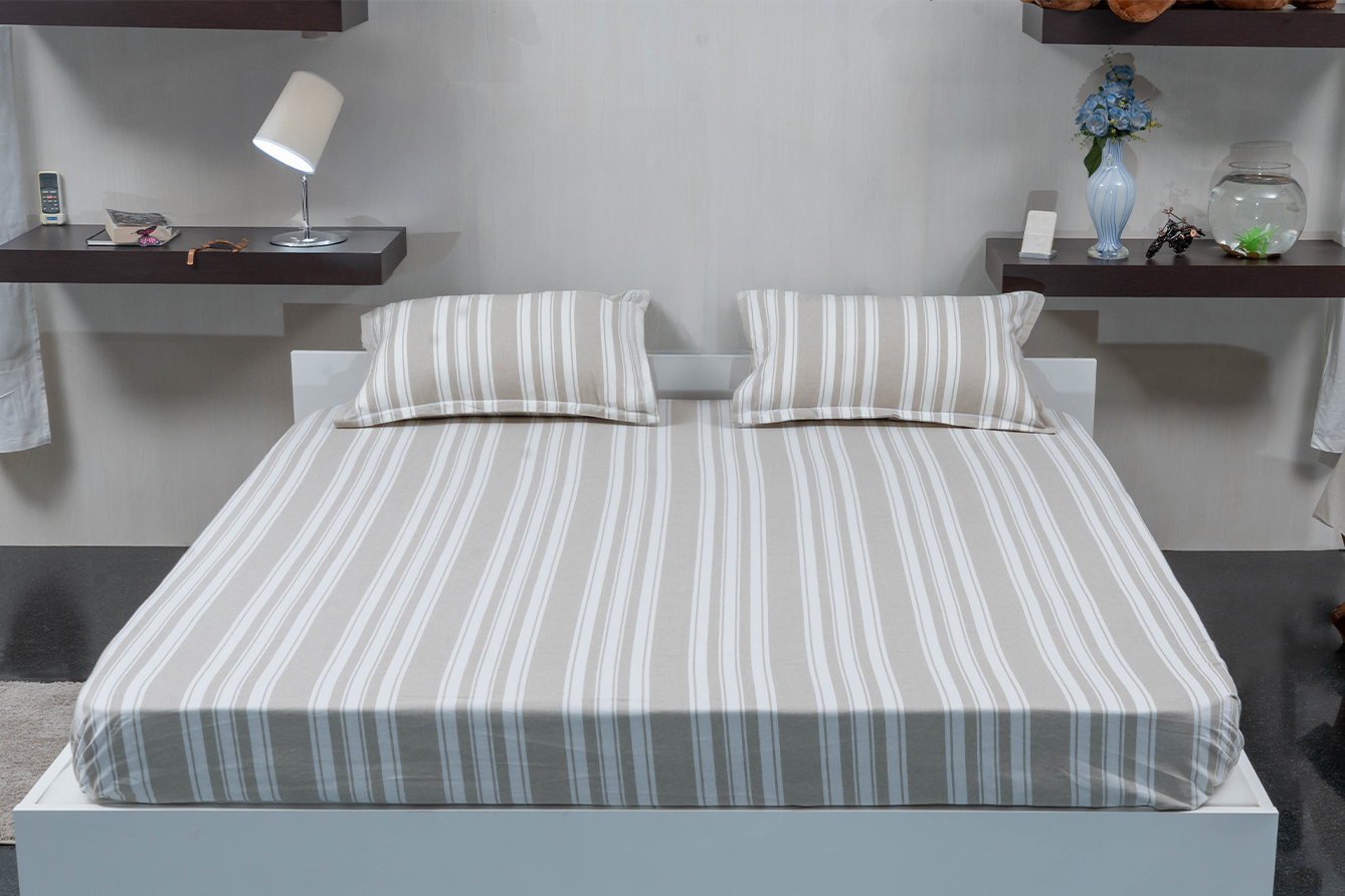 Serene Drift Beige - (Bedspread + 2 Pillow Covers)