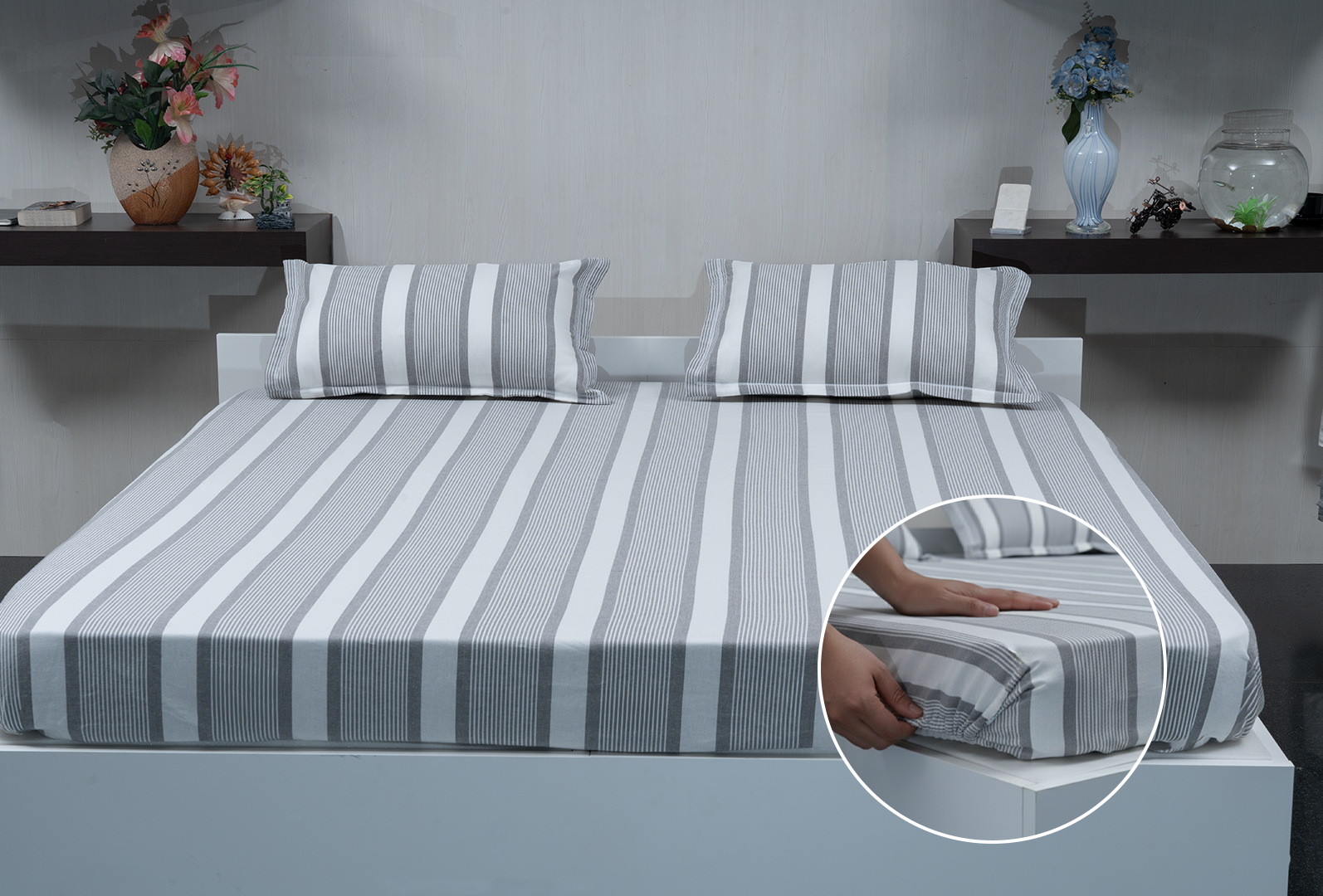 Gentle Rush Grey – Fitted Sheet