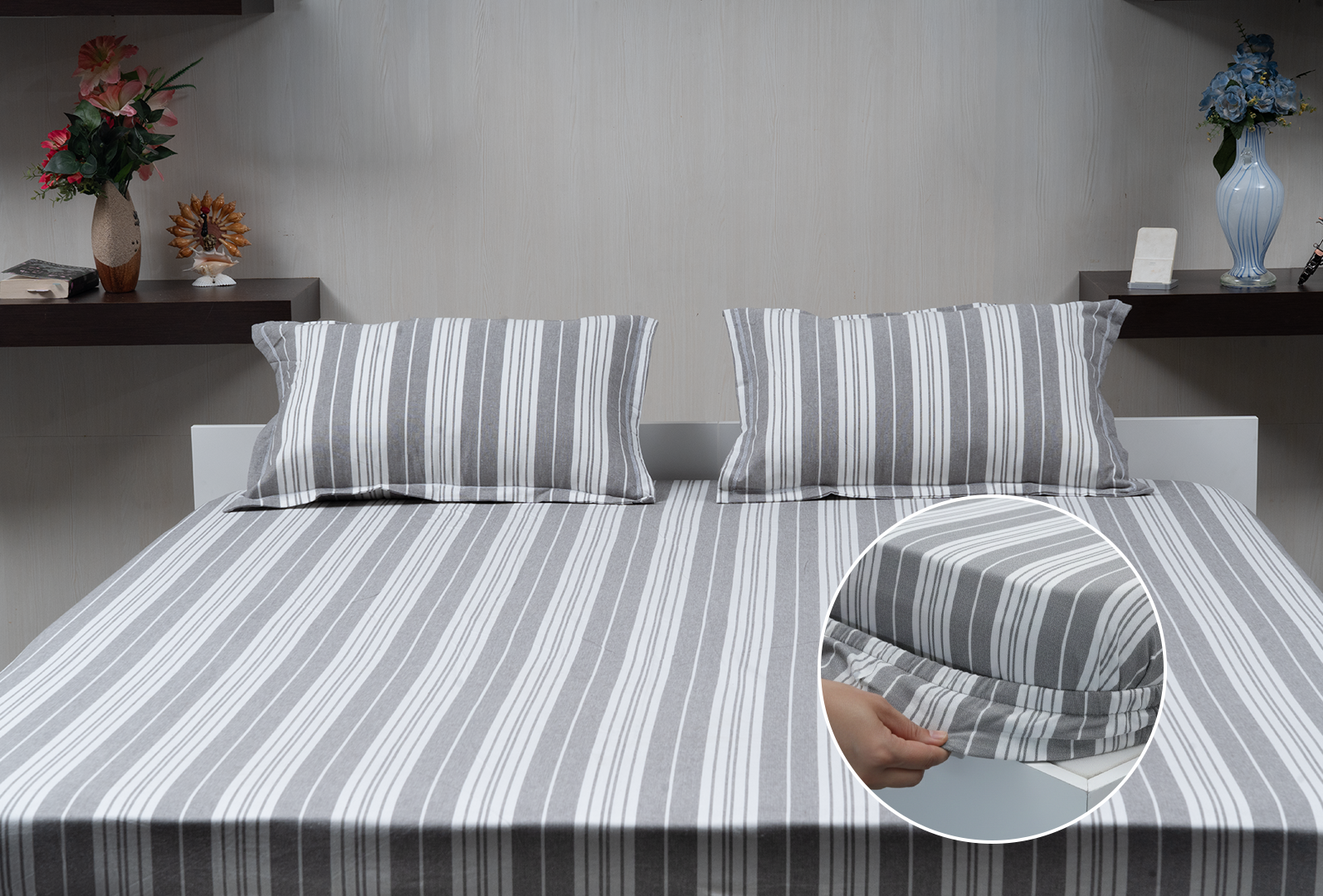Misty Veil Grey – Fitted Sheet