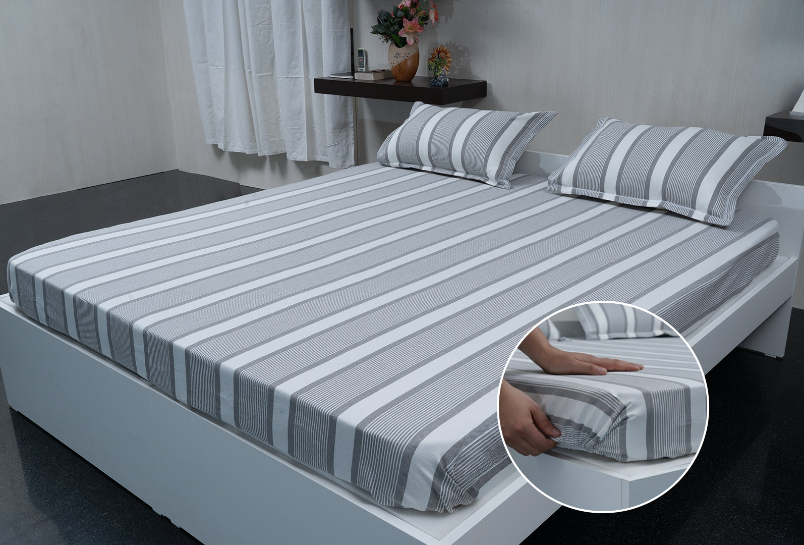 Gentle Rush Grey – Fitted Sheet