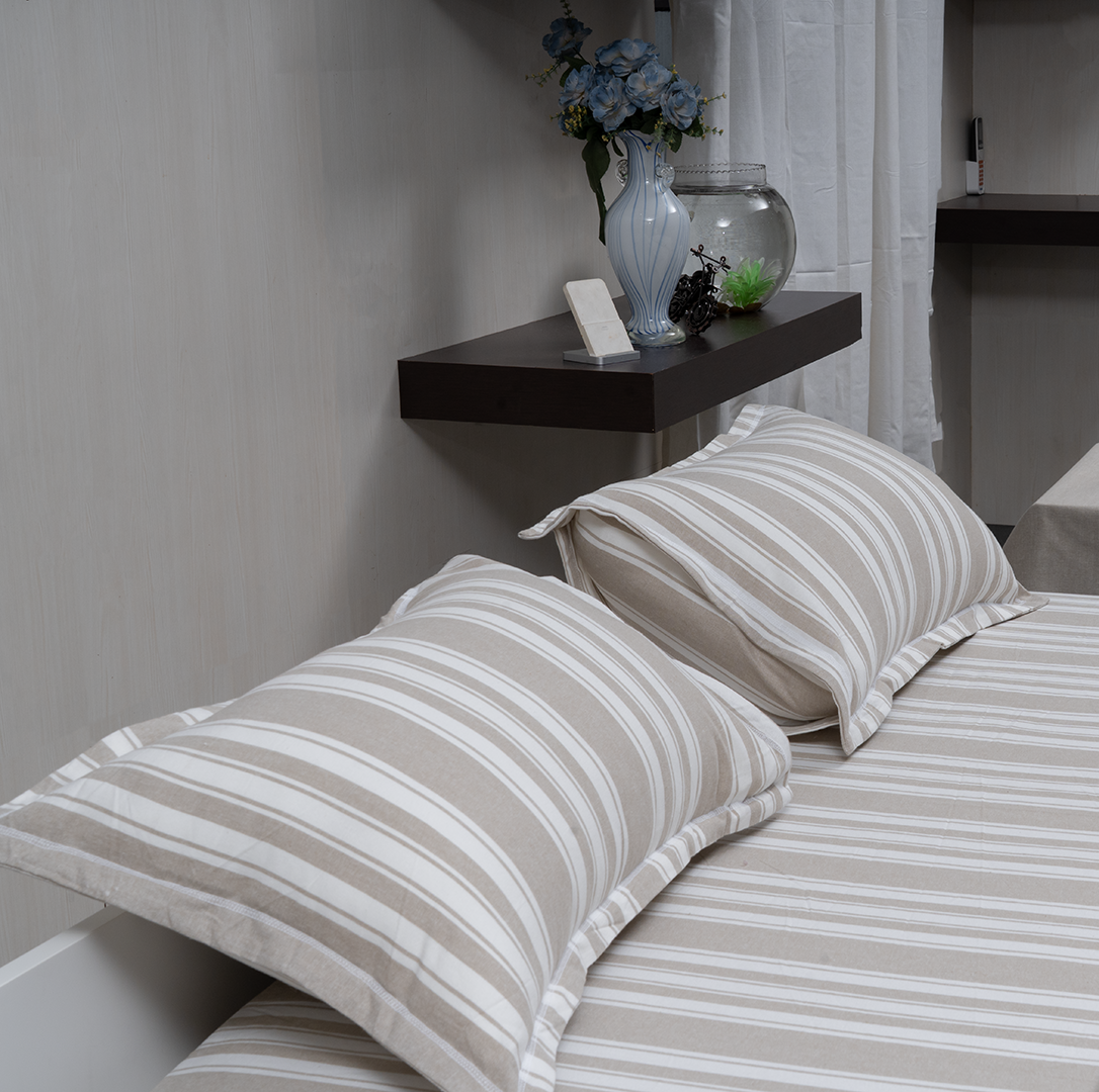 Serene Drift Beige - (Bedspread + 2 Pillow Covers)